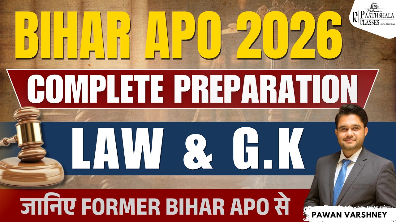 BIHAR APO 2026 Complete Preparation | Law & GK Strategy by Former APO | Crack in First Attempt