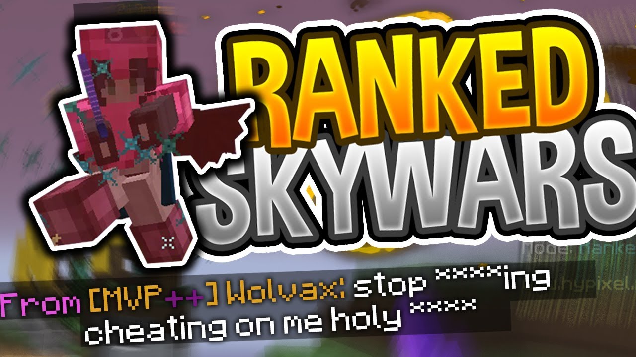 When Wolvax Gets Angry In Ranked Skywars (HACKUSATED)