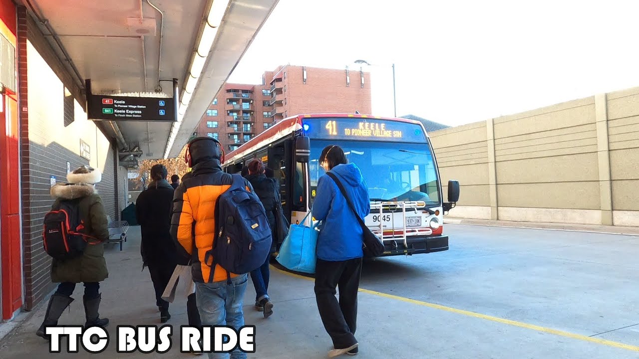 4k TTC Route 41 Bus Ride From Keele Station To Pioneer Village Station