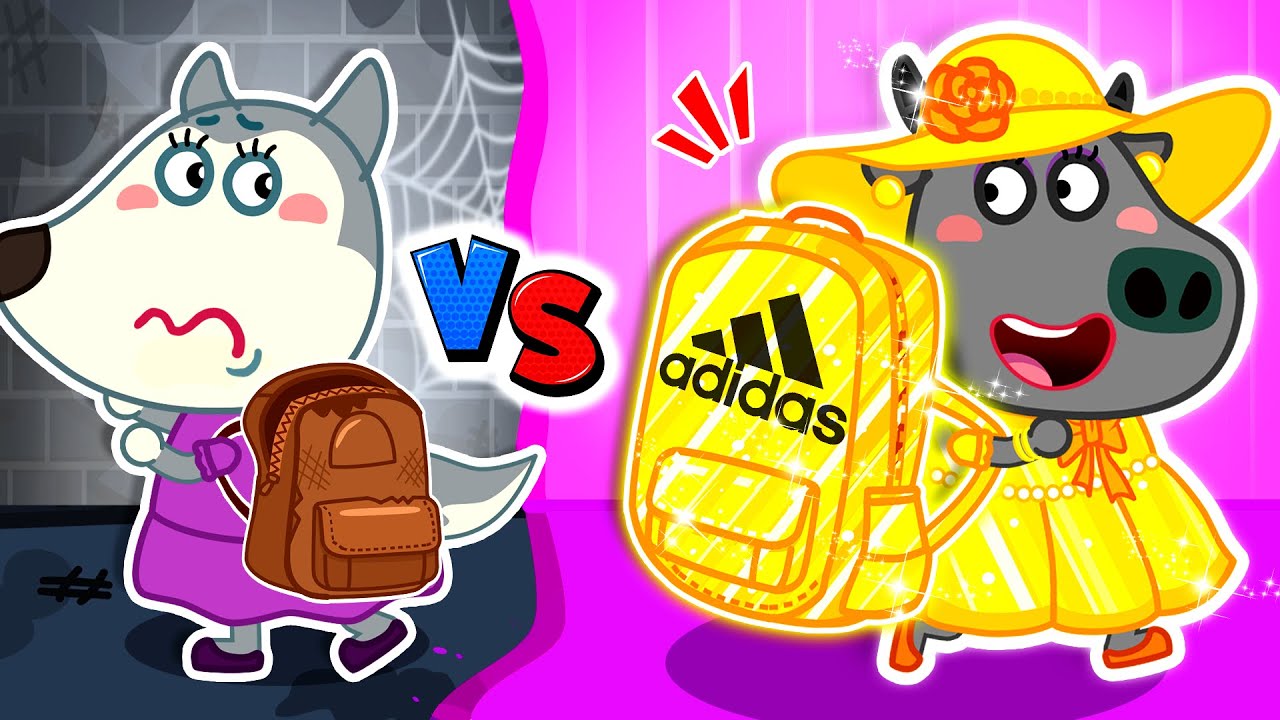 Mommy Wolf And Giant Backpack Blunders  😲 Series About Mommy Wolf Family |Cartoon for Kids