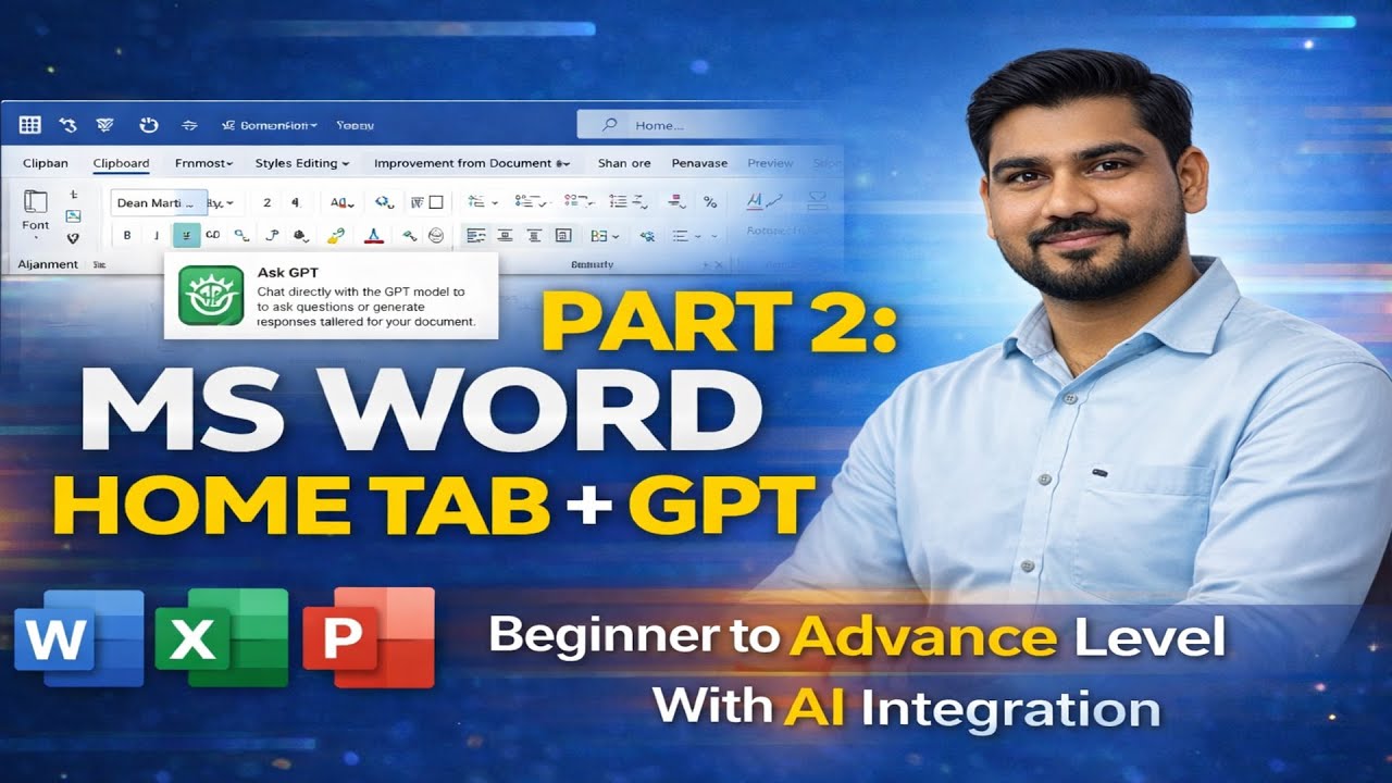 MS Word Home Tab Full Tutorial | Part 2 | With GPT / AI | Beginner to Advance