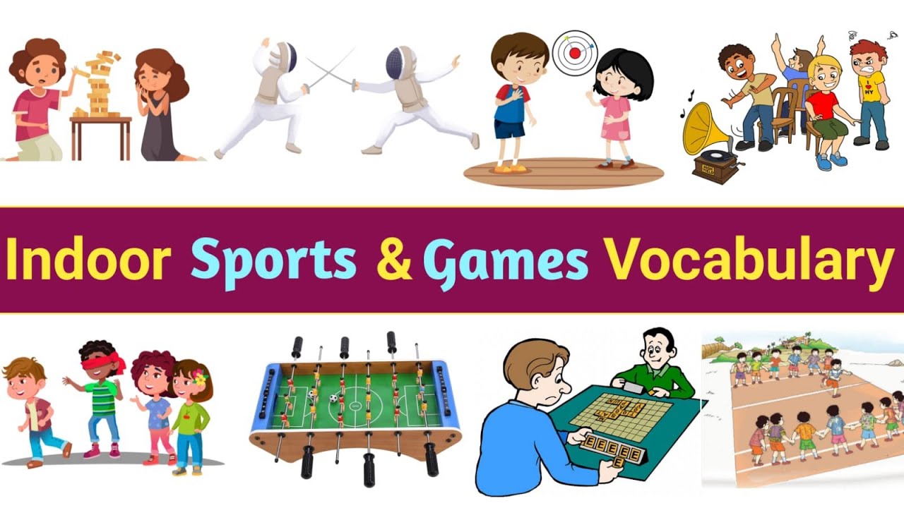 Indoor Sports & Games Vocabulary | Types of Sports | Indoor Games in English