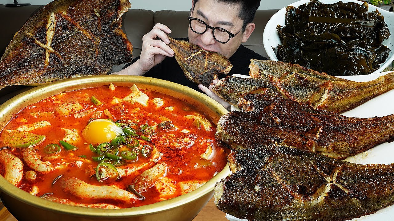 ASMR MUKBANGㅣGrilled Fish & Spicy soft tofu stewㅣEATING SHOW