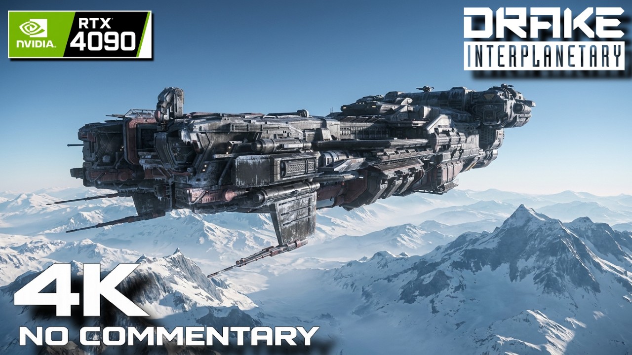 STAR CITIZEN 4K &mdash; DRAKE IRONCLAD Ultra Realistic Space Exploration (RTX 4090)