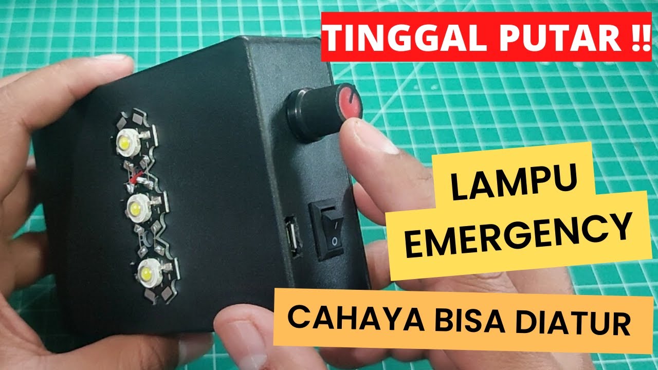 LAMPU EMERGENCY CANGGIH !! Cahaya bisa diatur dengan mudah dari off sampai sangat terang