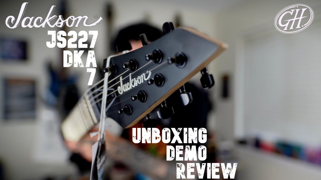 JACKSON JS227 DKA Dinky Acrhtop 7 String Guitar Unboxing / Demo / Review