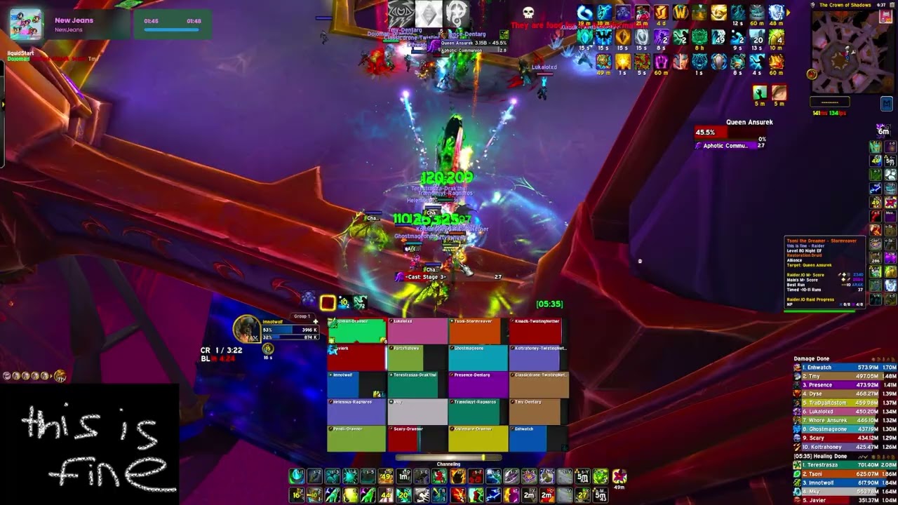 this is fine - Mythic Queen Ansurek - Restoration Shaman