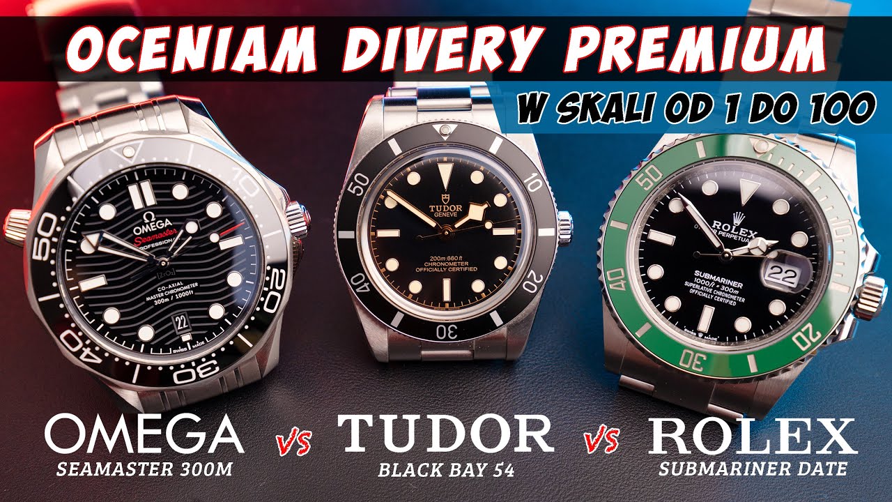 ROLEX vs OMEGA vs TUDOR - porównanie i ocena współczesnych zegarków nurkowych