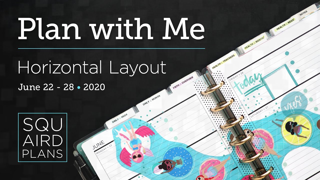Plan with Me :: Lazy River :: Squaird Plans Horizontal Layout :: Classic Happy Planner :: 2020