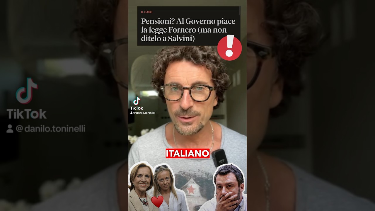 Il governo di Meloni e Salvini elogia la legge Fornero!!!!?