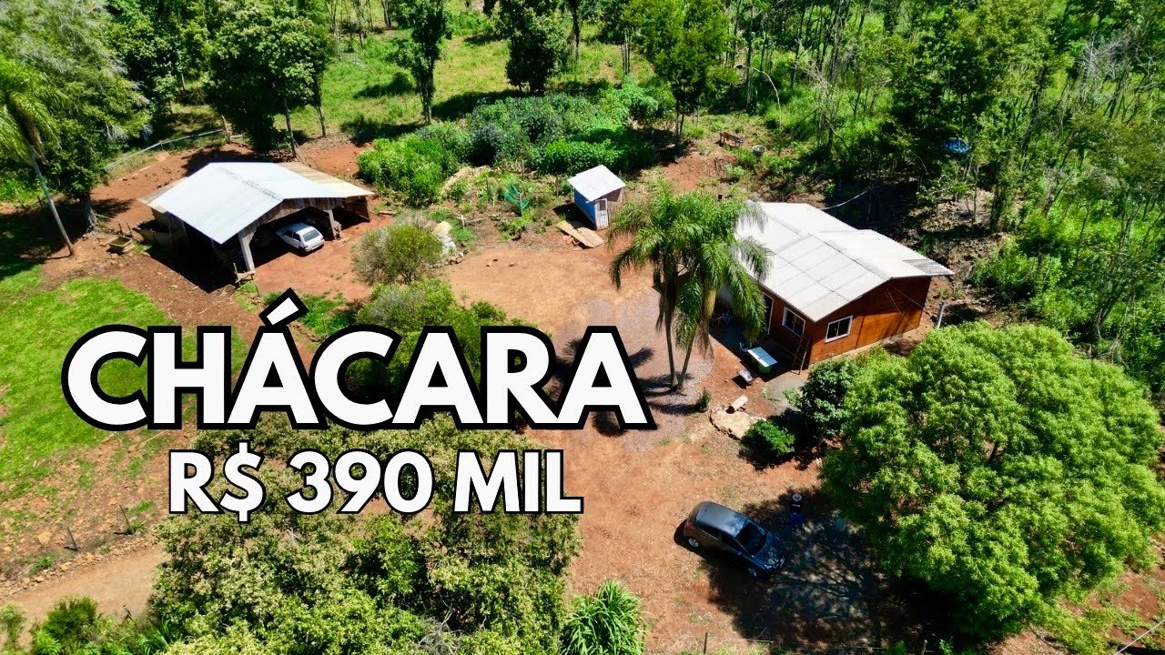 CHÁCARA A VENDA EM SANTA CATARINA CASA GAULPÃO ÁGUA R$390MIL