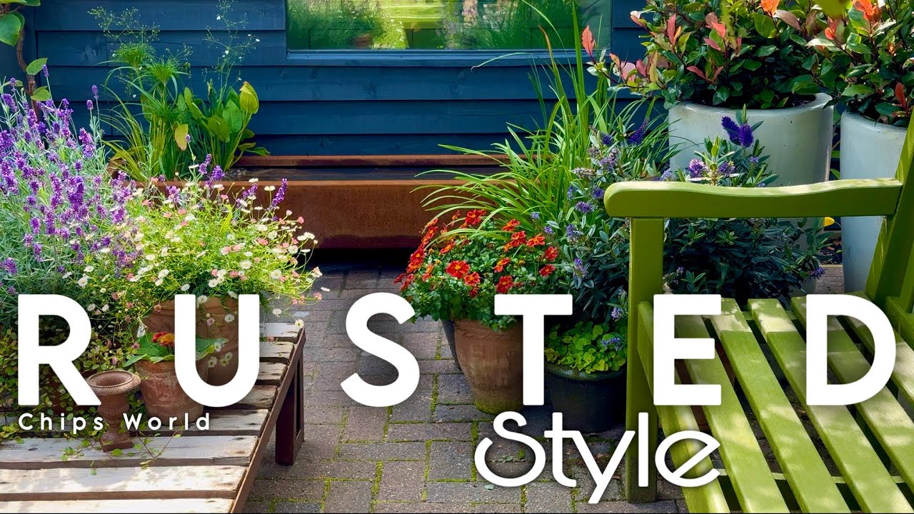 Enhance your Garden Design with Rust #smallgardendesign #waterfeatures #rusticgarden 
