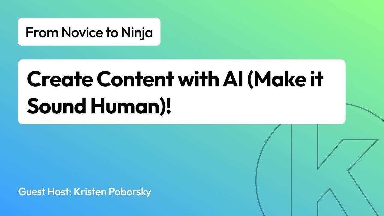Create Content with AI Make it Sound Human!