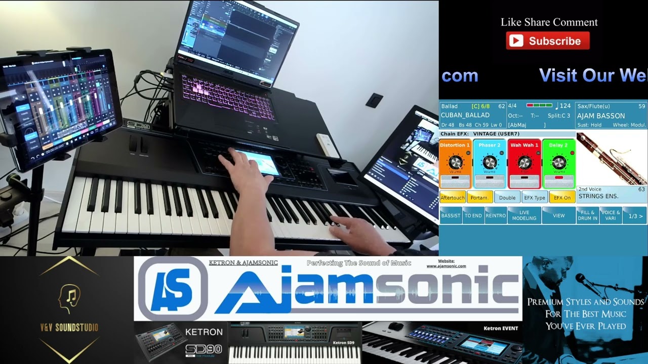 Ketron SD9/SD90/SD60 pro AjamSonic package demo