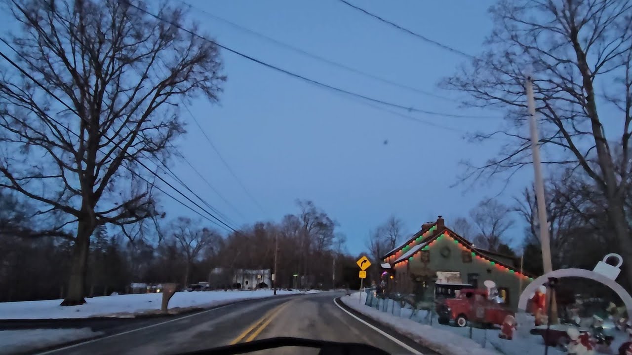 Narrated ride around Ridgebury NY looking for lights 