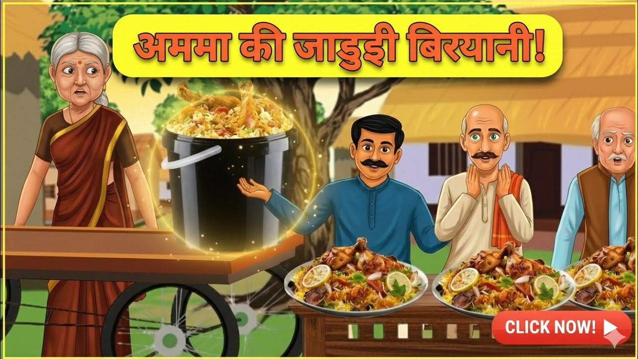गरीब अम्मा की बिरयानी का राज! Moral Story Jadui Biryani gareeb ki kahani #cartoon #cartoonforkids 