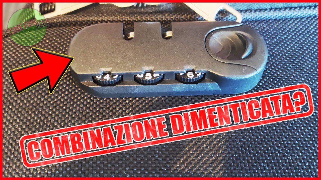 Come RESETTARE il LUCCHETTO della valigia/trolley [COMBINAZIONE DIMENTICATA] 💼🔑