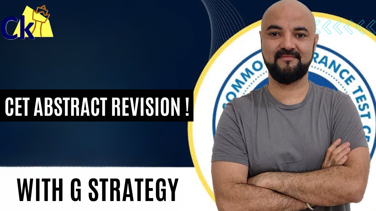 Complete CET Abstract Revision with G Strategy ✍🏻 | MBA CET 2025 Preparation 🎯