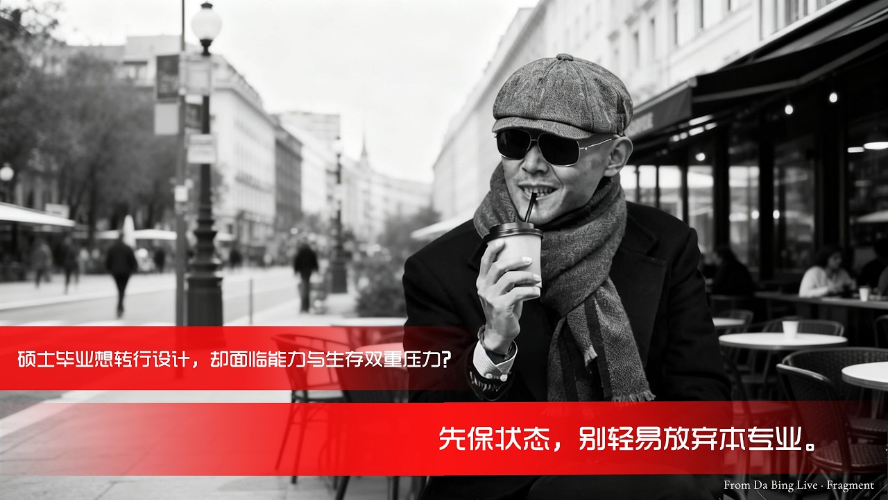 硕士毕业想转行设计，却面临能力与生存双重压力？大冰：先保状态，别轻易放弃本专业。
