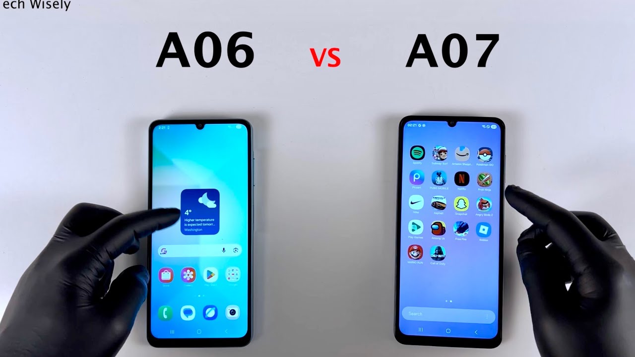 Сравнение скорости Samsung A06 и A07 в 2026 году — тест скорости.