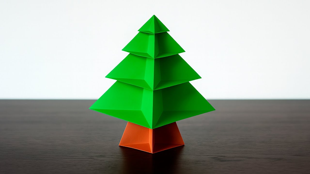 Origami 3D Christmas Tree - How to Fold