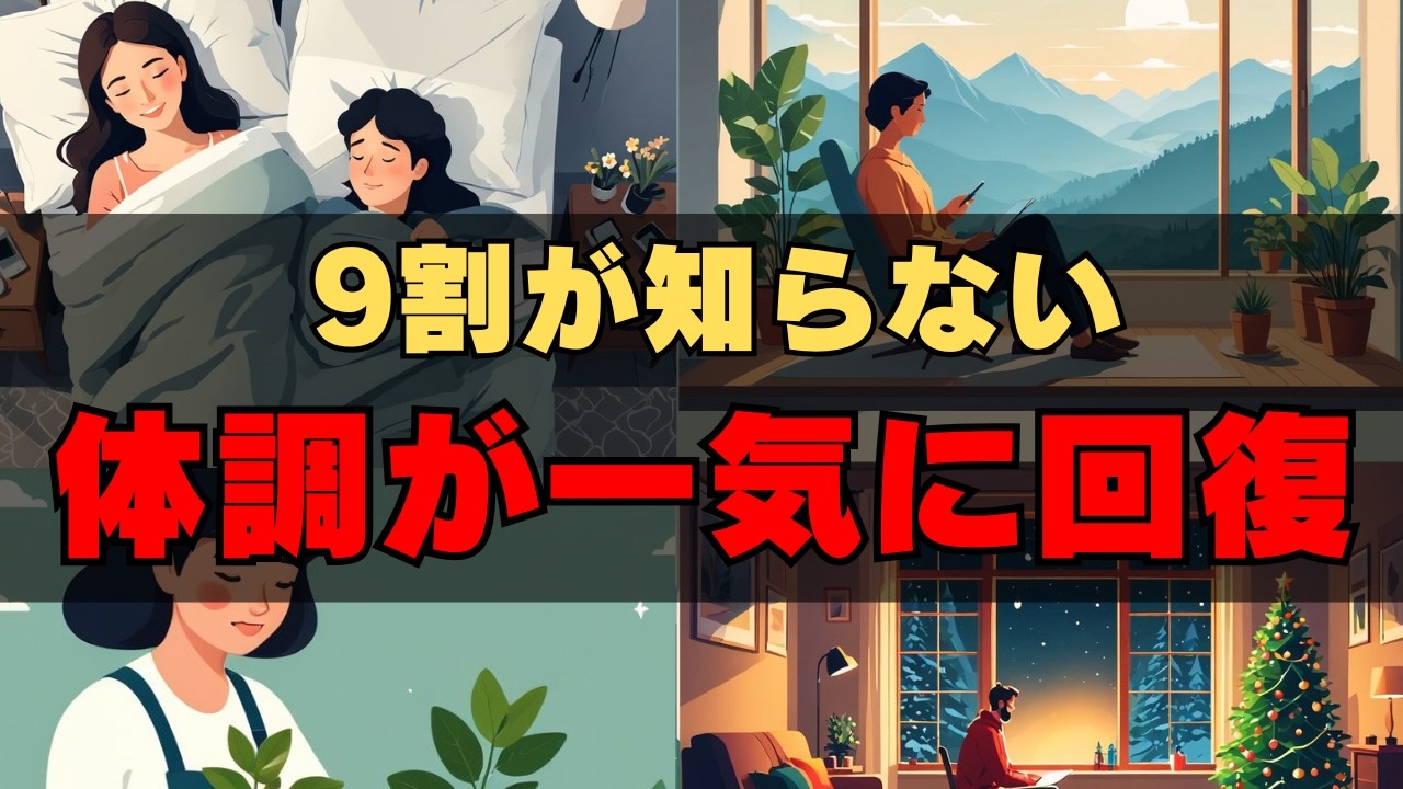 【9割が知らない】体調が一気に良くなる生活習慣