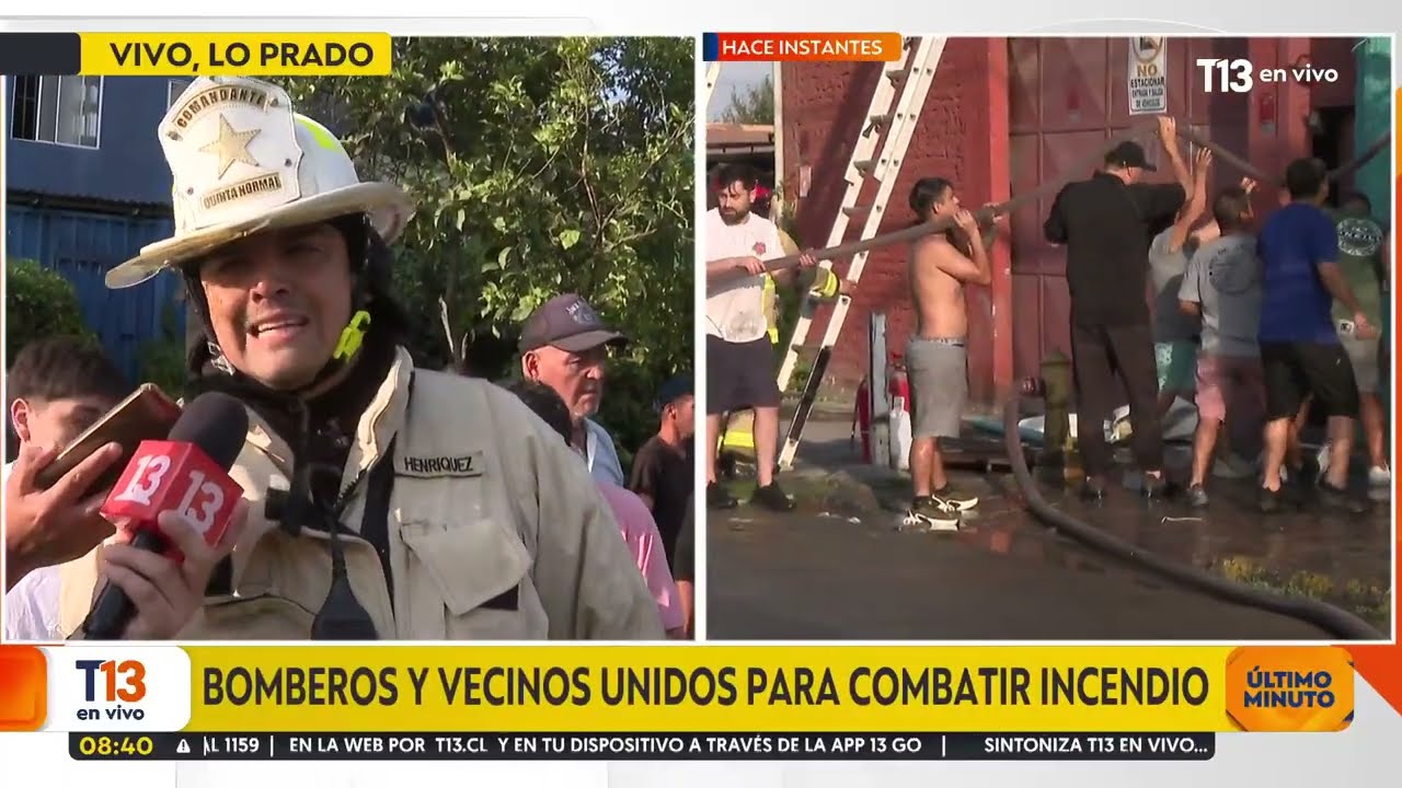 Al menos 6 casas afectadas por incendio en Lo Prado: siniestro es cerca de distribuidora de gas