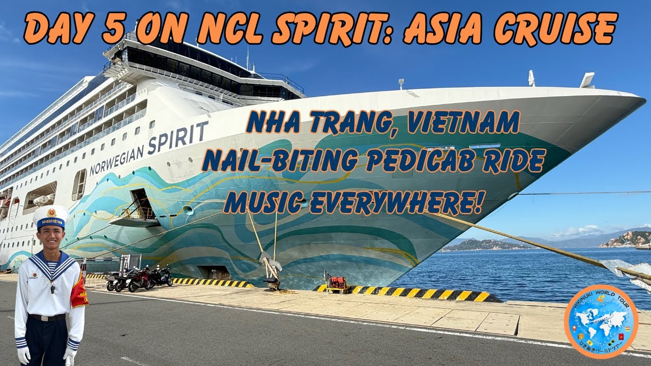 NCL Spirit Nha Trang, Vietnam | Asia Cruise | Cam Ranh Port | Pedicab Shore Excursion | Market   4K