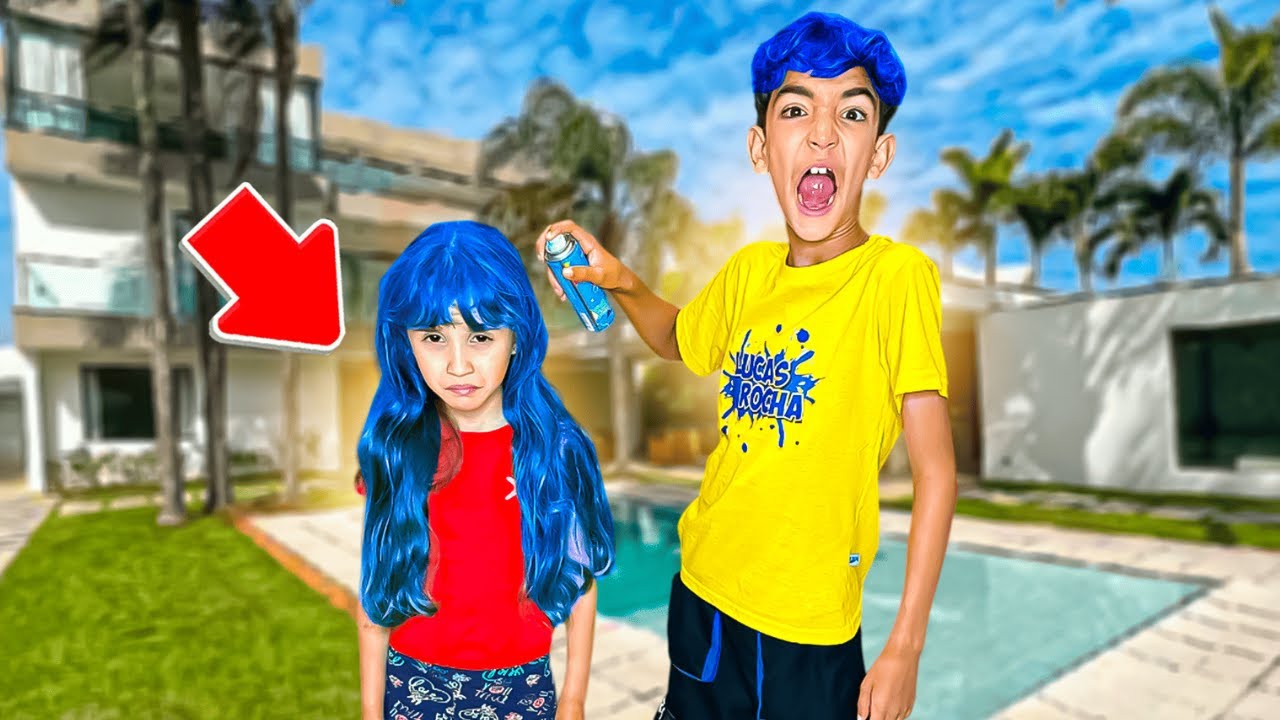 O LUCAS PINTOU O CABELO DA MANU