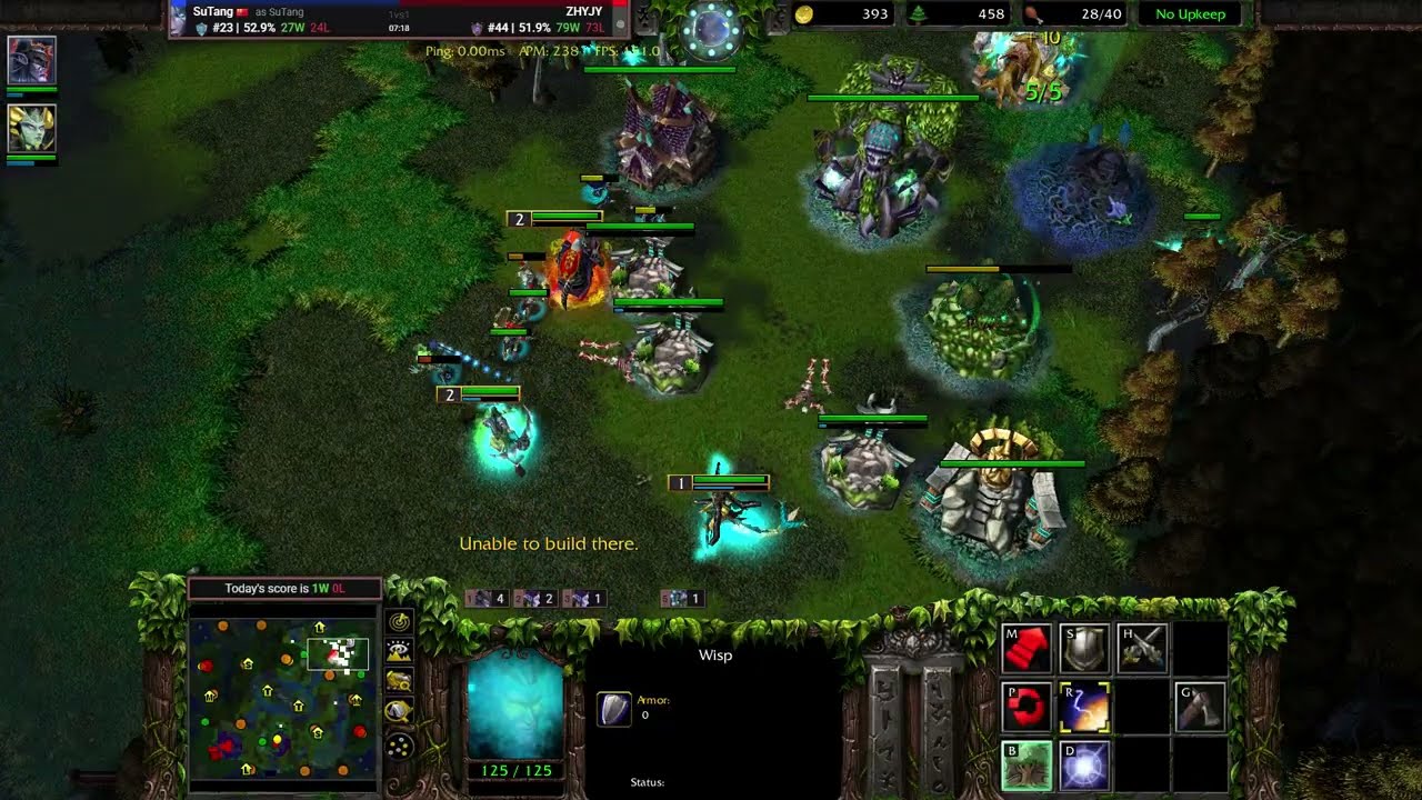【送狗大师】Warcraft III 1v1 vs 🇨🇳Undead MMR 1824 W3C 2.0.4 魔兽争霸III：重制版