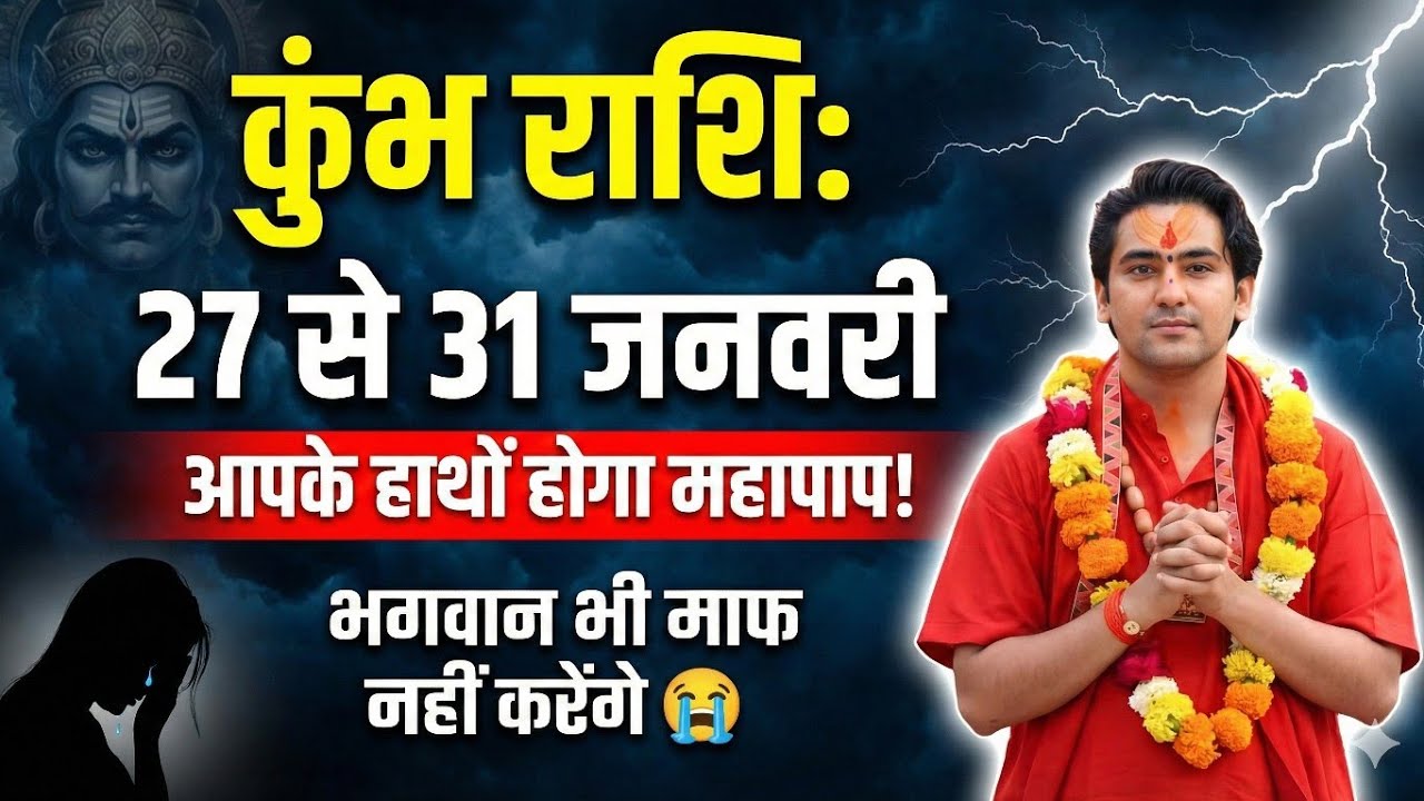 कुंभ राशि 27 से 31 जनवरी 3 बड़े पाप हो गए तो भगवान भी माफ नहीं करेंगे | Kumbh Rashi 27 to 31 January 