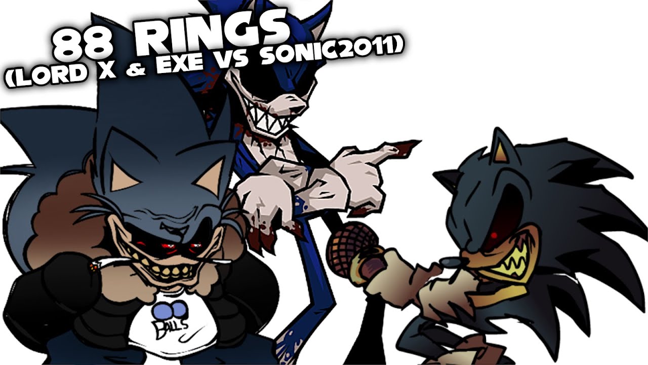 FNF | 88 Rings - Lord X & EXE VS Sonic2011 - (77 Rings B-Side) | Mods/Hard/Gameplay |
