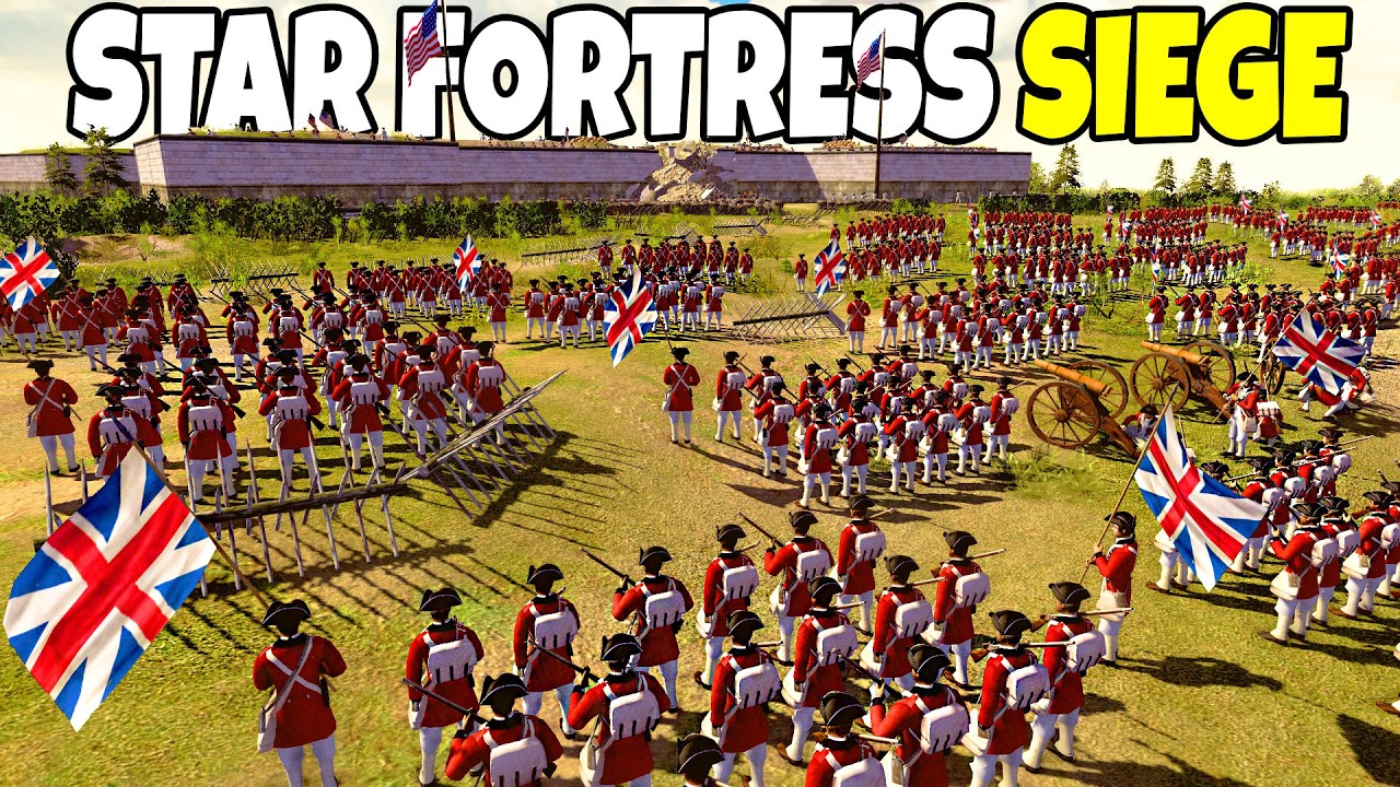 I Charge 3,000 RED COAT ARMY into Deadly STAR-FORTRESS Siege... - Men of War: American Revolution