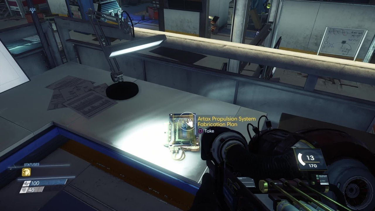 Prey - quick location run to Artax Propulsion System (& Weapon Upgrade Kit) Fabrication Plans