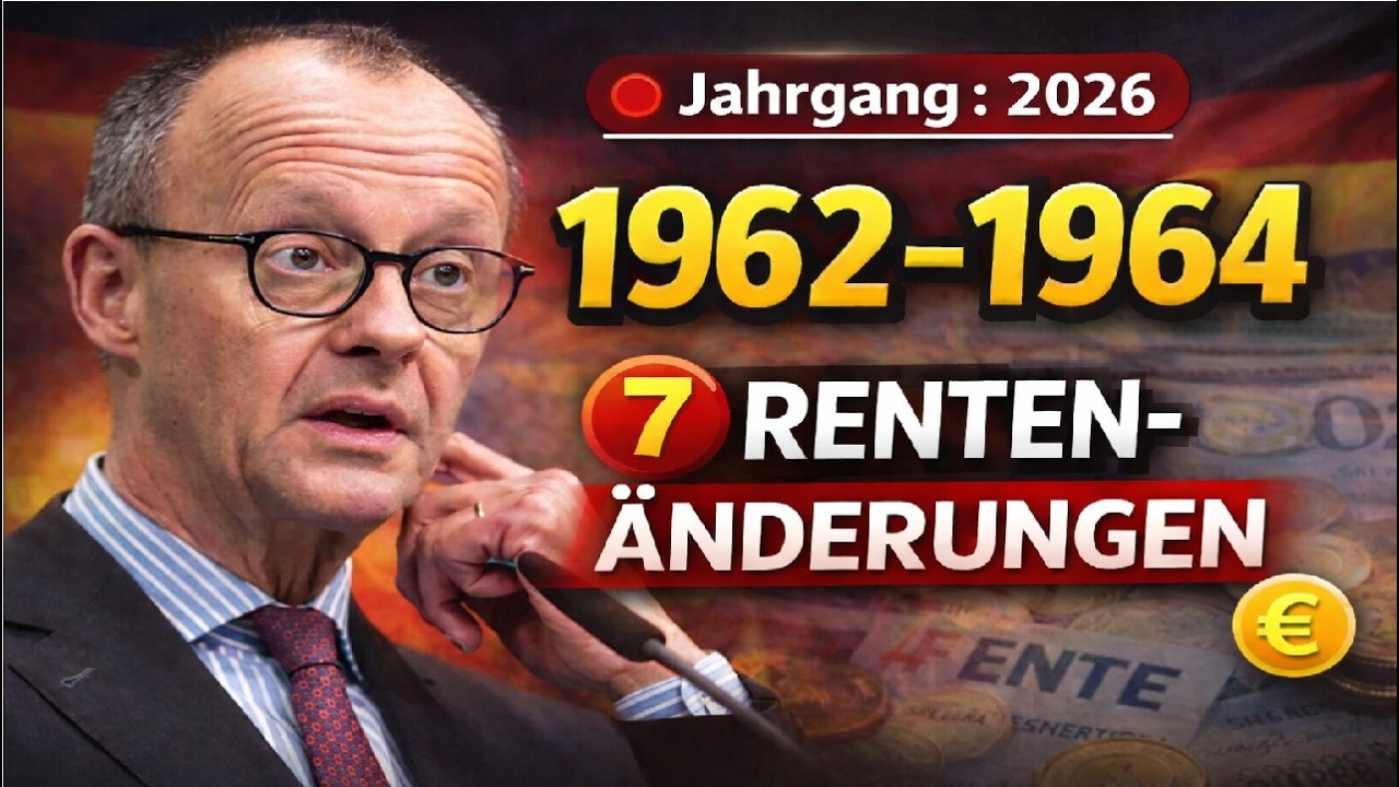 🔴 Jahrgang 1962–1964: Diese 7 Rentenänderungen kommen 2026 auf euch zu! | Rentenpolitik Deutschland