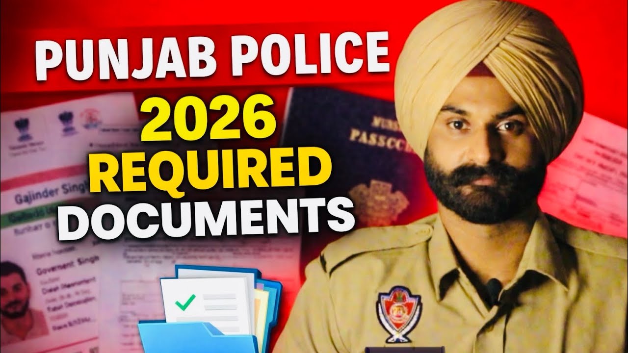 PUNJAB POLICE CONSTABLE 2026 ਦੇ ਫਾਰਮ ਭਰਨ ਲਈ ਜਰੂਰੀ Documents #punjabpoliceconstable2026 