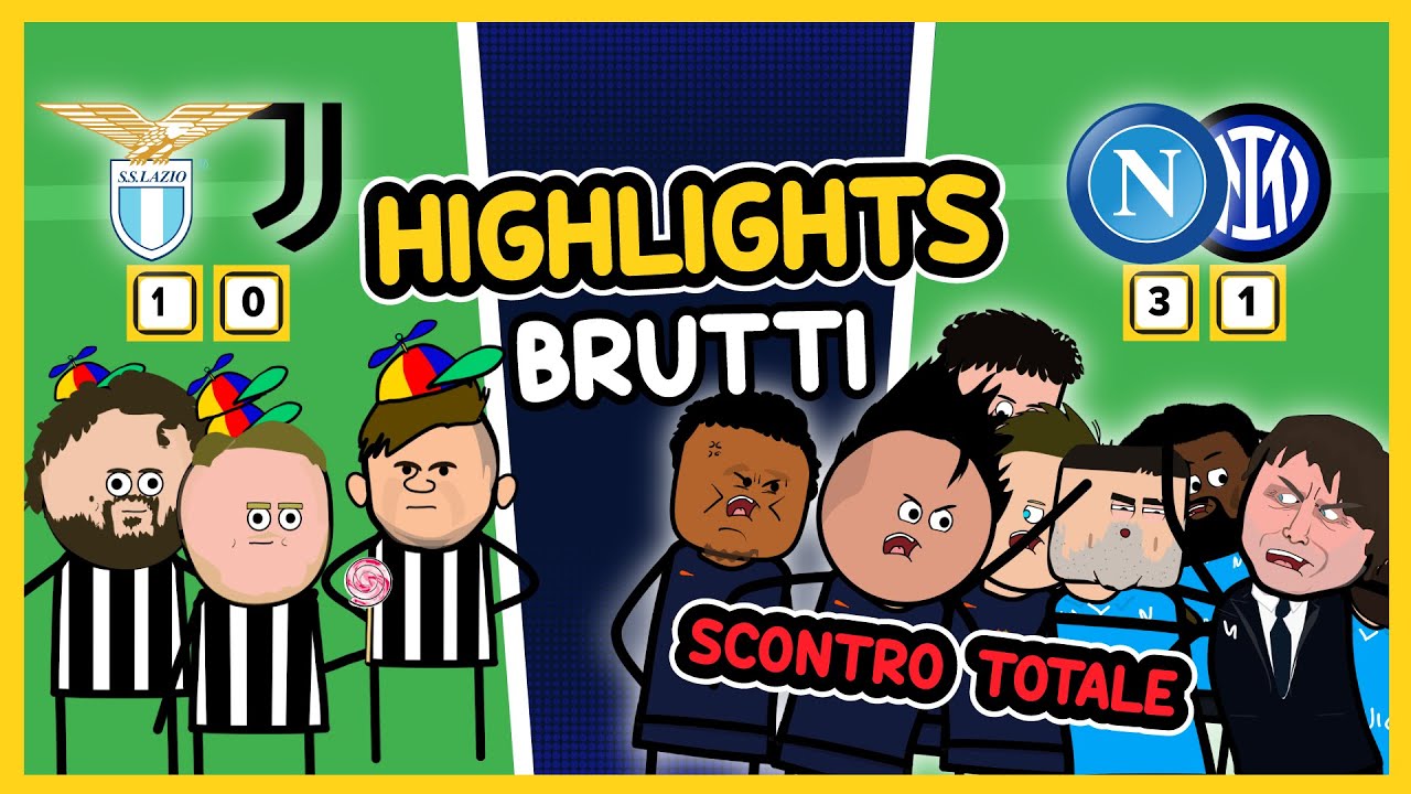 NAPOLI-INTER 3-1 e LAZIO-JUVENTUS 1-0 | HIGHLIGHTS BRUTTI