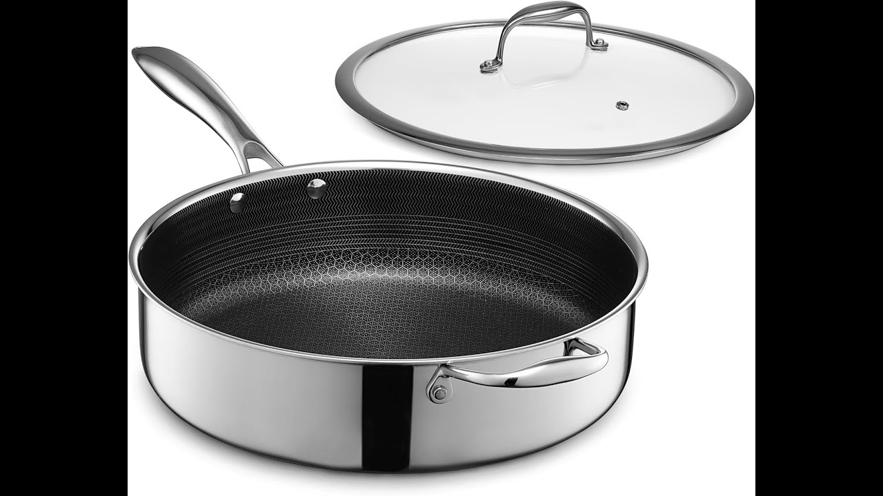 HexClad 5.5qt Hybrid Deep Sauté Pan Review - Pros & Cons - HexClad