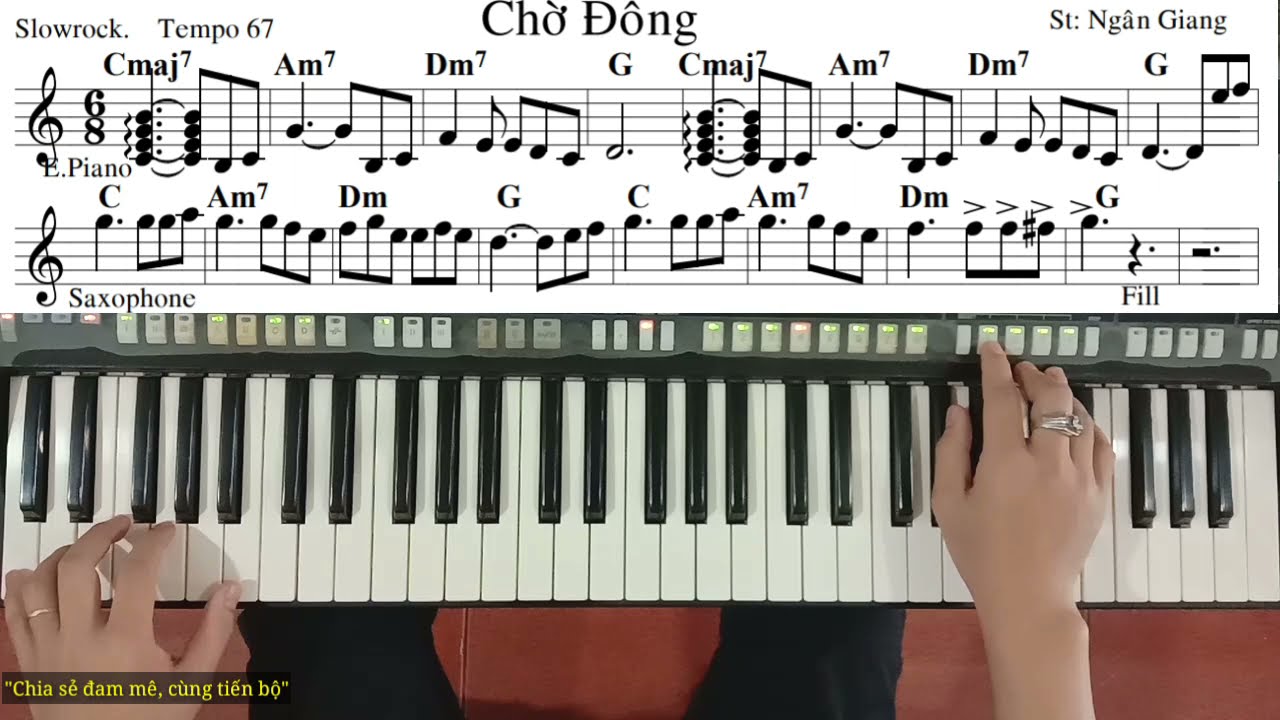 Bài: CHỜ ĐÔNG | St: Ngân Giang | Hướng dẫn đệm hát | Ku Tèo Piano.