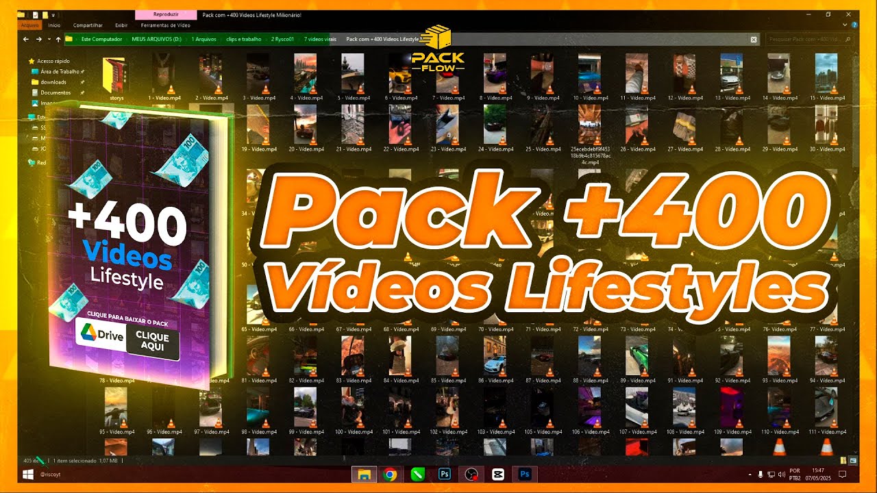 Pack com +400 Vídeos Lifestyle Milionário. ( DE GRAÇA) 2026!