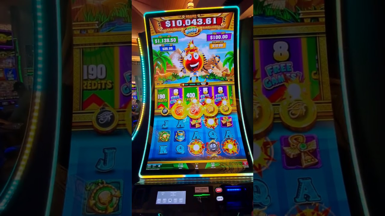 Bring the Boom Egypt casino slot machine game, got the jackpot wheel