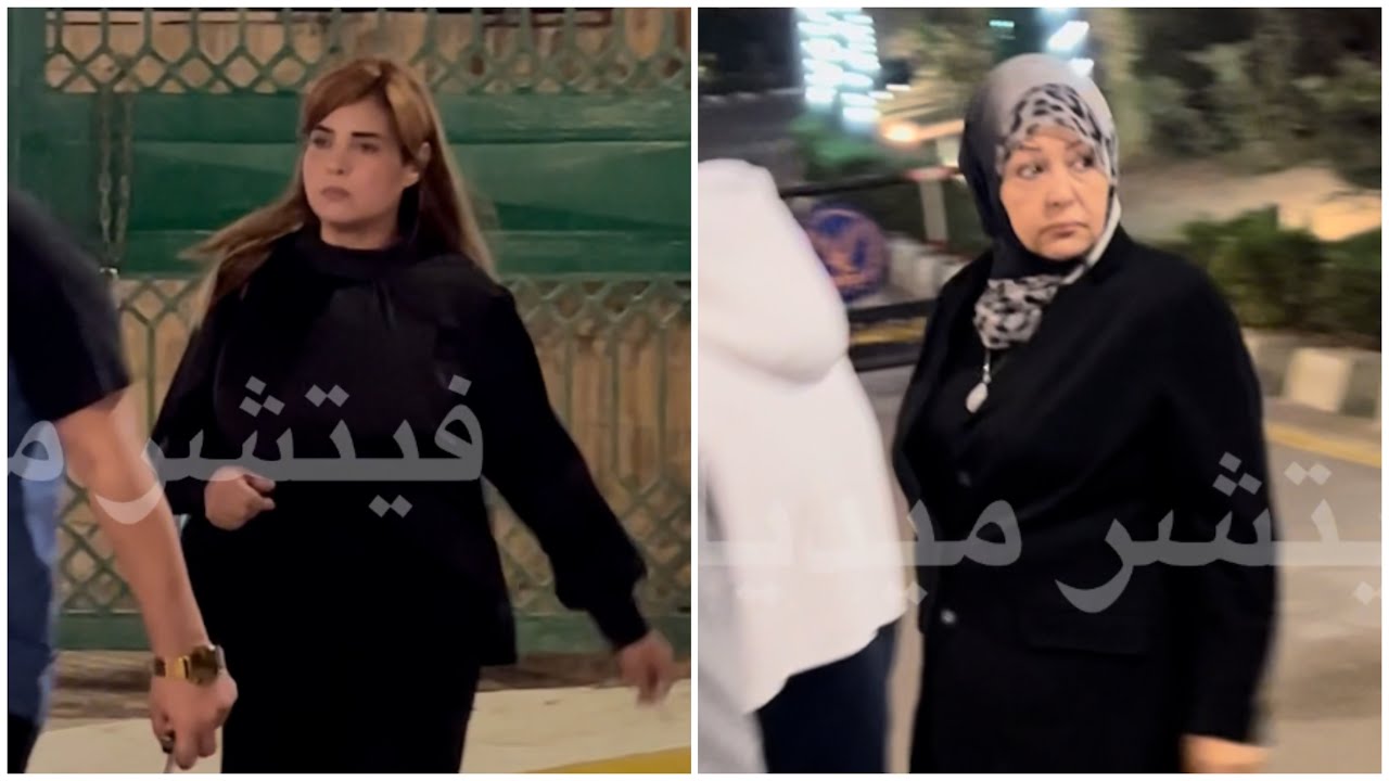 لحظة وصول الفنانة عفاف شعيب و وفاء مكي عزاء والد سلوى عثمان الفنان عثمان محمد علي