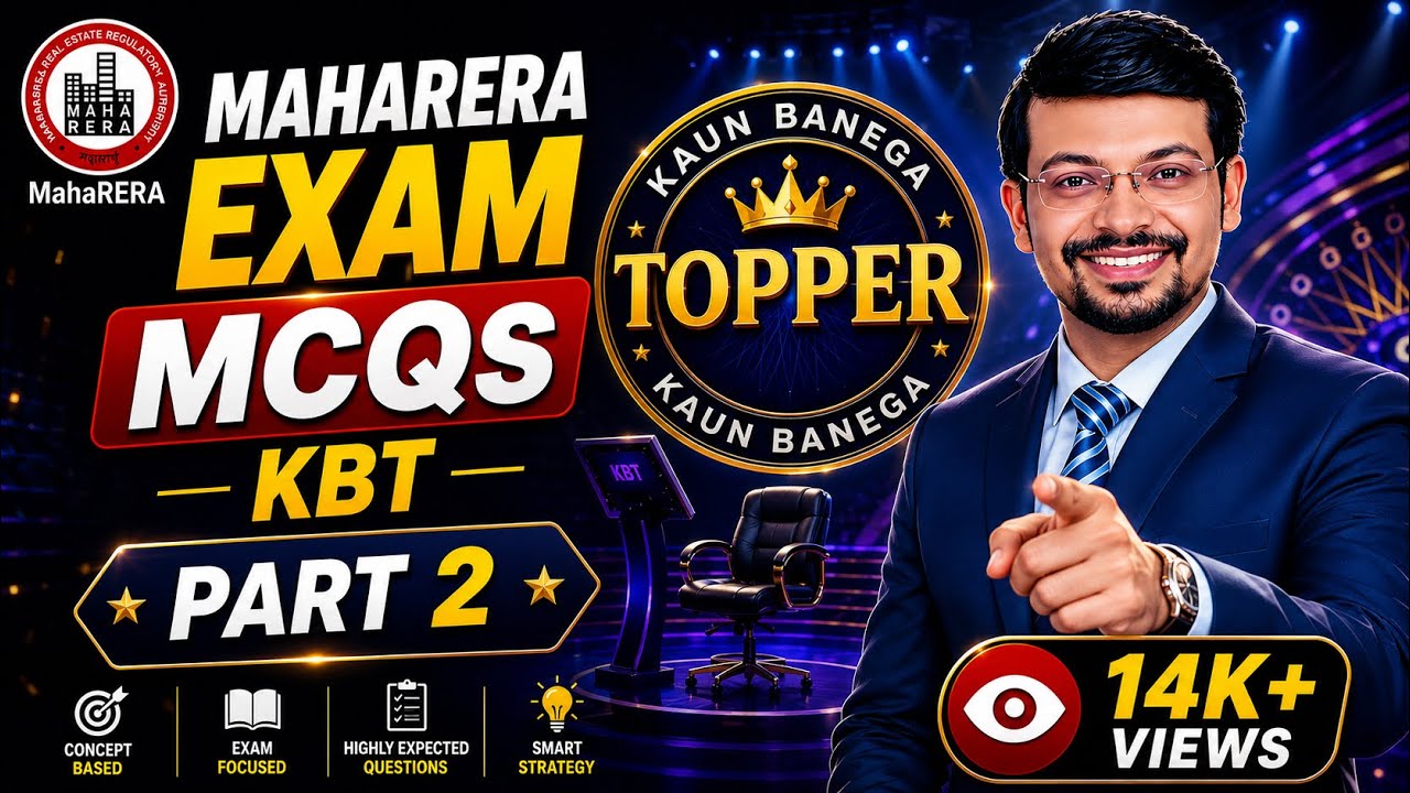 MahaRERA MCQs 2.0 Kaun Banega Toper PART 2 #maharera  #rera