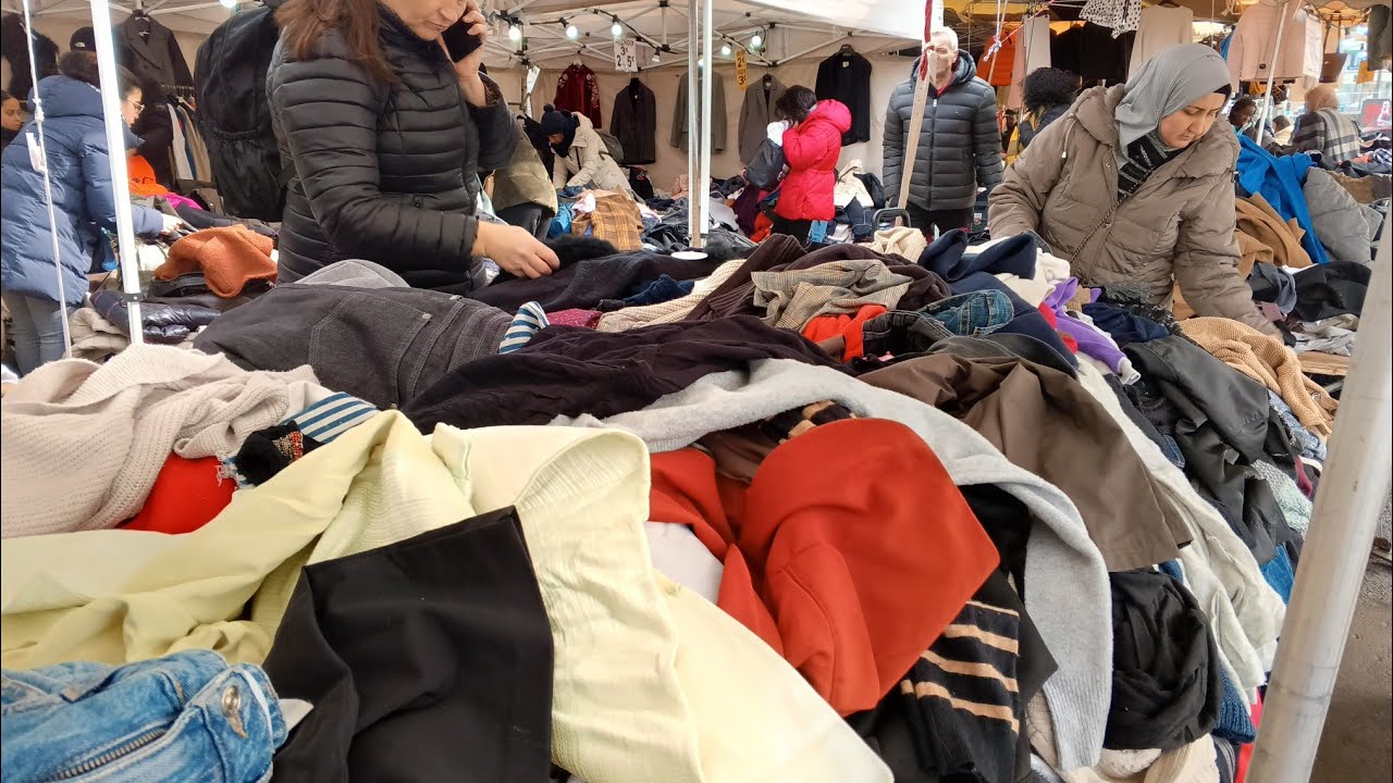 68. Куча вещей с барахолки в пригороде Парижа. Обзор и примерка. Винтаж #secondhand #барахолка