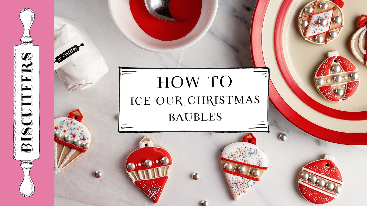 How to Ice our Christmas Bauble Cookies | Hand-iced Biscuits