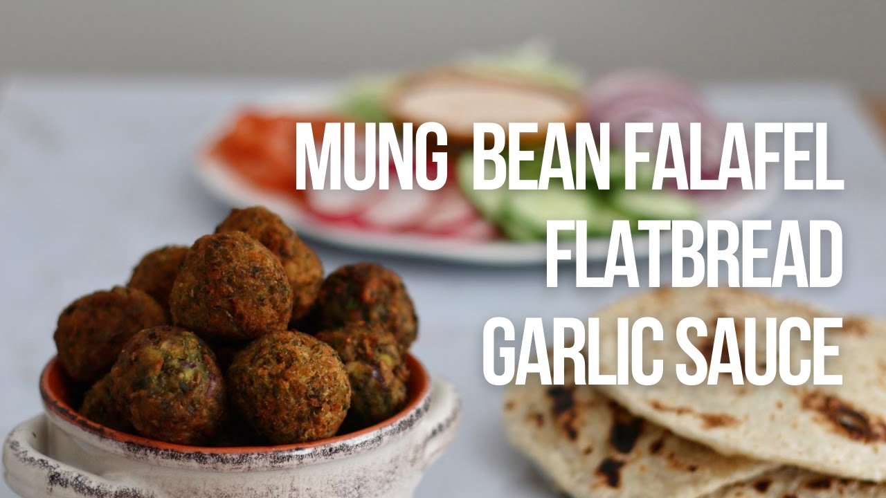 Mung bean/Monggo Falafel, Flatbread (NO yeast/baking powder/soda) & Garlic Sauce Recipes | Vegan