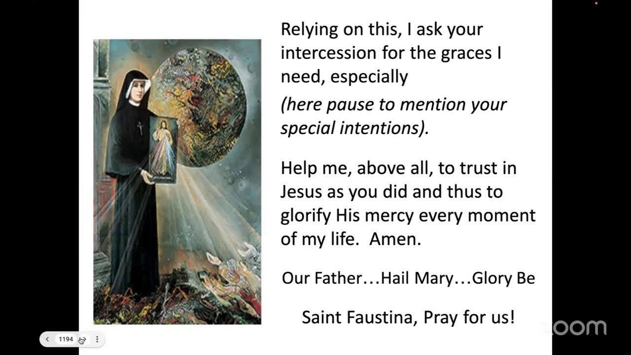Divine Mercy. February 15, 2026. 3 O'clock Prayer. Chaplet. Diary 702-704. Novena Day 6