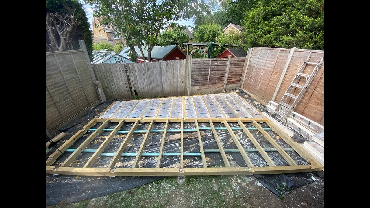 Garden Room Flooring How To: Fit The Joists, Fit The PIR Insulation