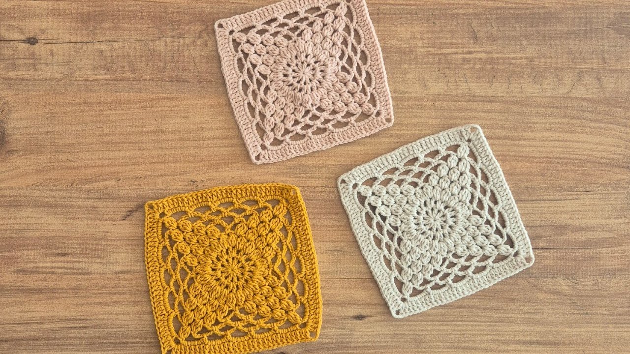 Tığ işi kare motif yapımı/Grannysquare pattern 