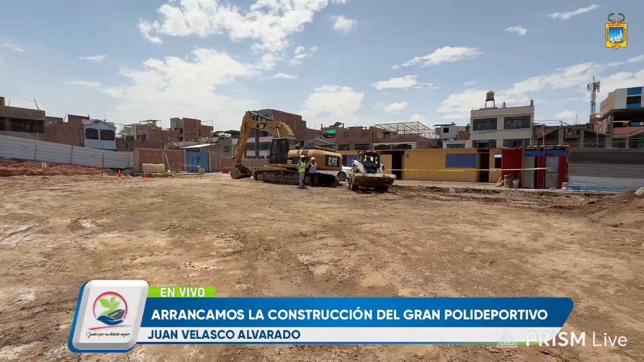 🔴#EnVivo  👷‍♂️Arrancamos la construcción del gran Polideportivo Juan Velasco Alvarado 🚧👷‍♂️